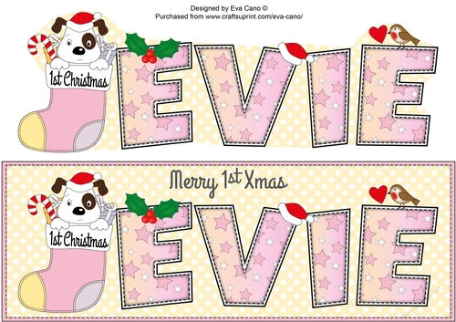 Patch 1st Xmas EVIE large dl 