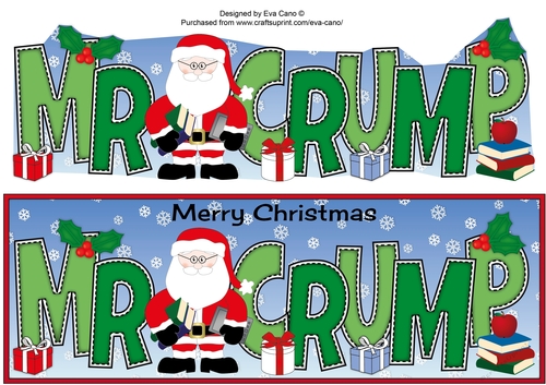 Teacher Santa MR CRUMP large dl