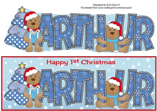 First Christmas Teddies ARTHUR large dl
