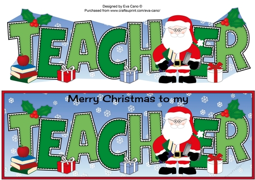 Teacher Santa TEACHER large dl