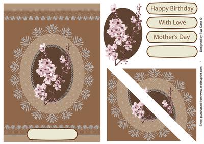 Cherry in Blossom with Lace Pyramid in Brown
