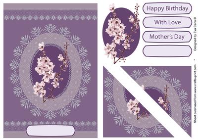 Cherry in Blossom with Lace Pyramid in Purple