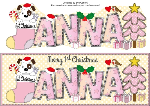 Patch 1st Xmas ANNA large dl