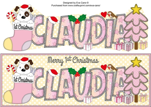 Patch 1st Xmas CLAUDIA large dl