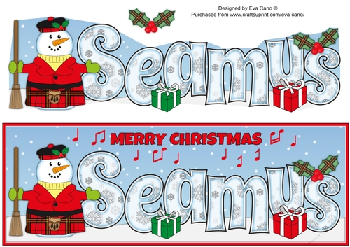 Scottish Snowman SEAMUS large dl