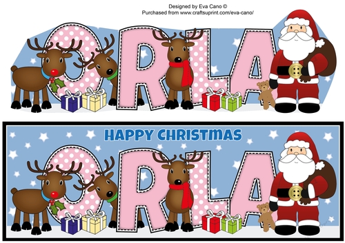 Santa and his Reindeers ORLA large dl 