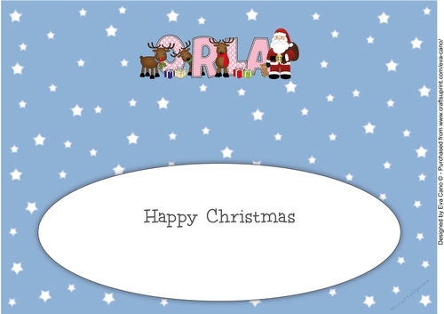 Santa and his Reindeers ORLA large dl insert