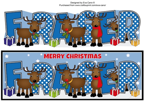 Rudolf and friends FRASER large dl 