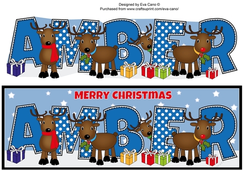Rudolf and friends AMBER large dl 