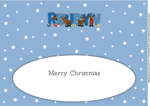 Rudolf and Friends REUBYN large dl insert