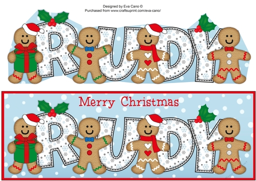 Gingerbread Men Friends RUDY large dl