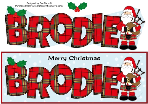 Scottish Santa BRODIE large dl 