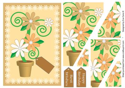 Flowers in Pot Pyramid – Toasted Shades