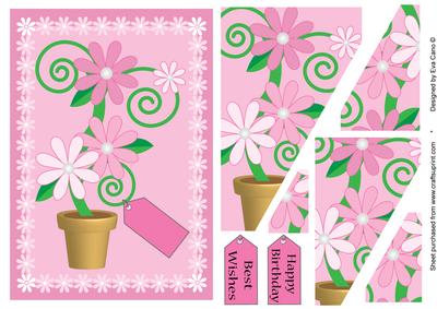 Flowers in Pot Pyramid – Pink Shades