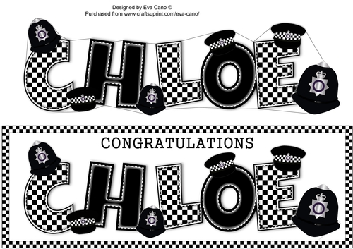 Police Hats CHLOE Congratulations large dl
