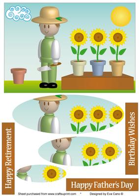 Gardener Male for Retirements Birthdays Fathers Day Pyramid