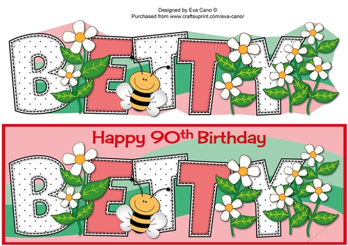 Flowers and Bees BETTY 90th large dl