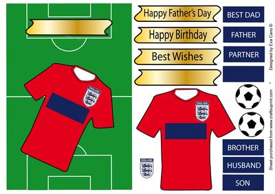 Fathers Day or Birthday for England Football Fan (away)