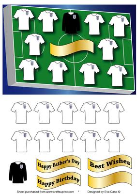 Fathers Day or Birthday for England Football Fan 3D