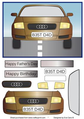 Best Dad Audi Car for Fathers Day or Birthday (bronze)