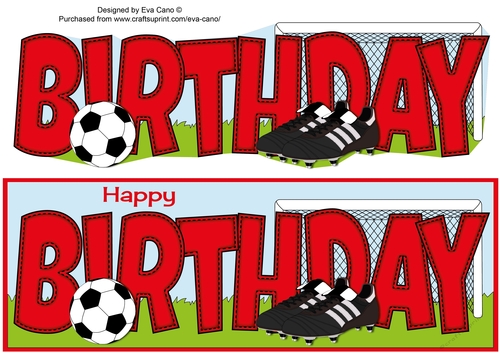 Football Boots & Football BIRTHDAY large dl