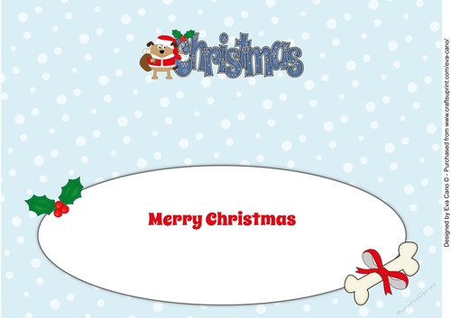 Christmas Henry the Dog CHRISTMAS large dl