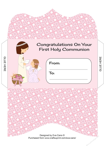 Girl & Little Angel First Holy Communion money wallet