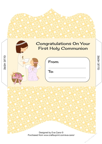 Girl & Little Angel First Holy Communion money wallet 2