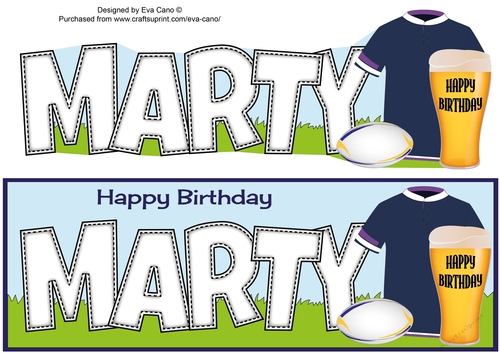 Scottish Rugby MARTY large dl