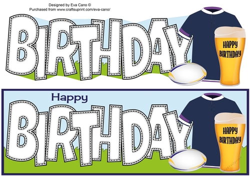 Scottish Rugby BIRTHDAY large dl