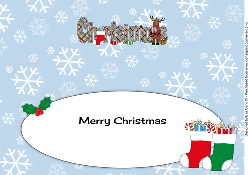 Scottish Rudolf the Reindeer CHRISTMAS large dl