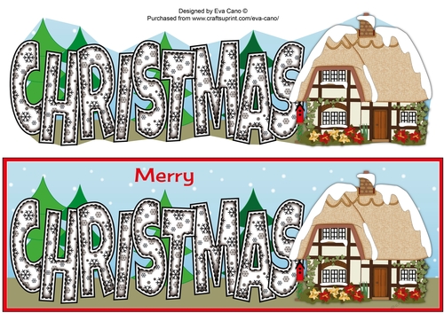Christmas Cottage CHRISTMAS large dl
