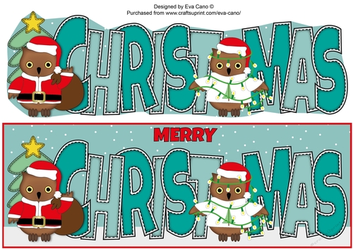 Christmas Owls CHRISTMAS large dl 2