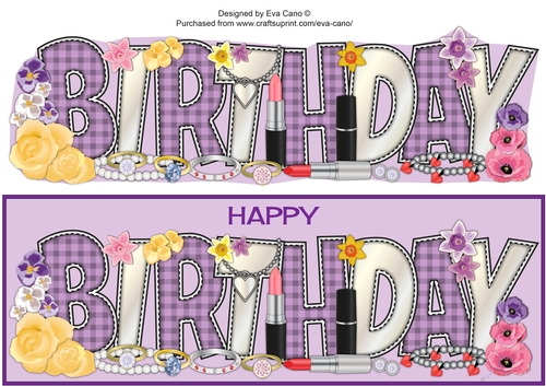 Flowers & Accessories BIRTHDAY large dl