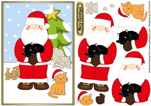 Christmas Cats with Santa