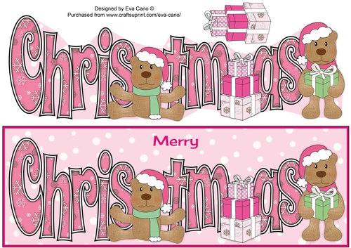 Christmas Teddies CHRISTMAS large dl 2