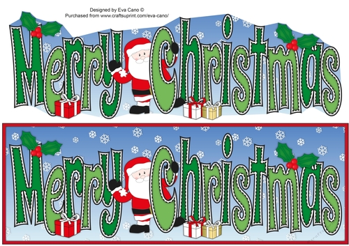 Shy Santa MERRY CHRISTMAS large dl