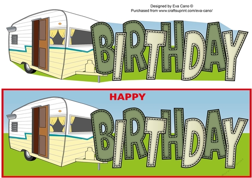 Classic Caravan BIRTHDAY large dl