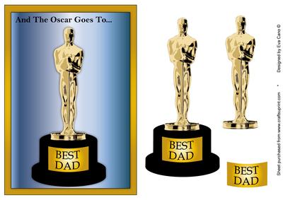 And the Oscar Goes To -  Best Dad (decoupage)
