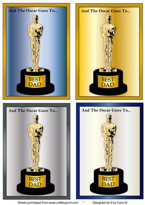 And the Oscar Goes To -  Best Dad (toppers)