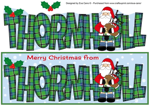 Merry Christmas from THORNHILL Scottish Santa large dl