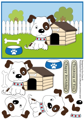 Patch the dog decoupage