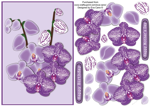 Beautiful Orchids decoupage 2
