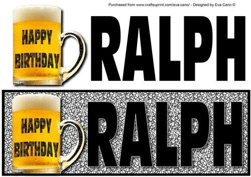 Happy Birthday RALPH large DL (black)