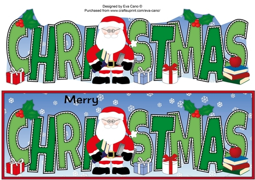 Teacher Santa CHRISTMAS large dl