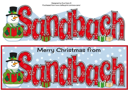 Merry Christmas from SANDBACH Snowman large dl