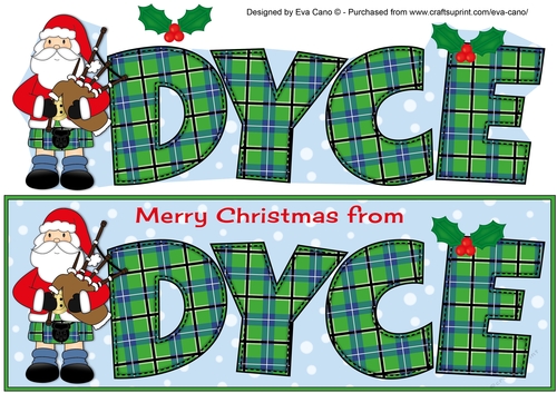 Merry Christmas from DYCE Scottish Santa large dl