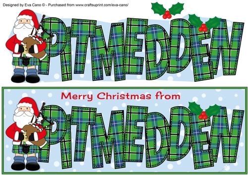 Merry Christmas from PITMEDDEN Scottish Santa large dl