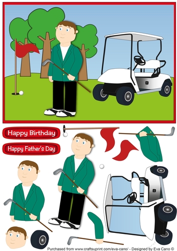 Golf Champion decoupage 