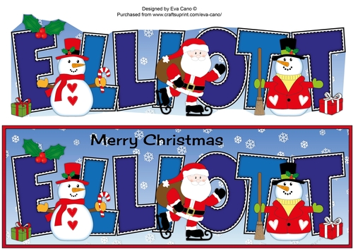 Santa & Snowmen ELLIOTT large dl